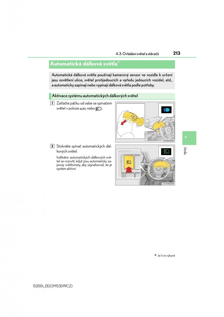 Lexus IS200t III 3 navod k obsludze / page 213