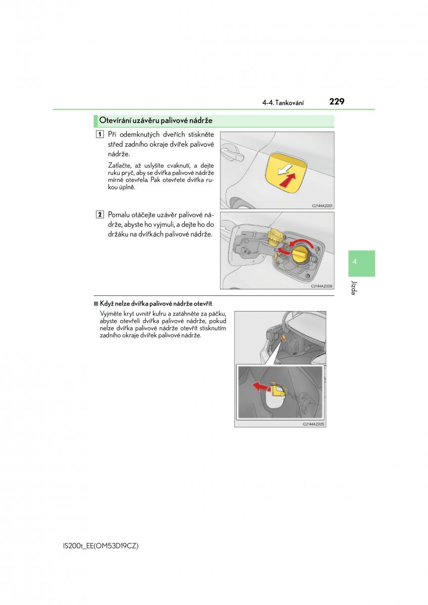 Lexus IS200t III 3 navod k obsludze / page 229