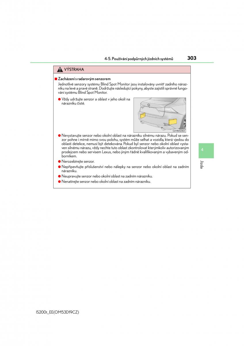 Lexus IS200t III 3 navod k obsludze / page 303