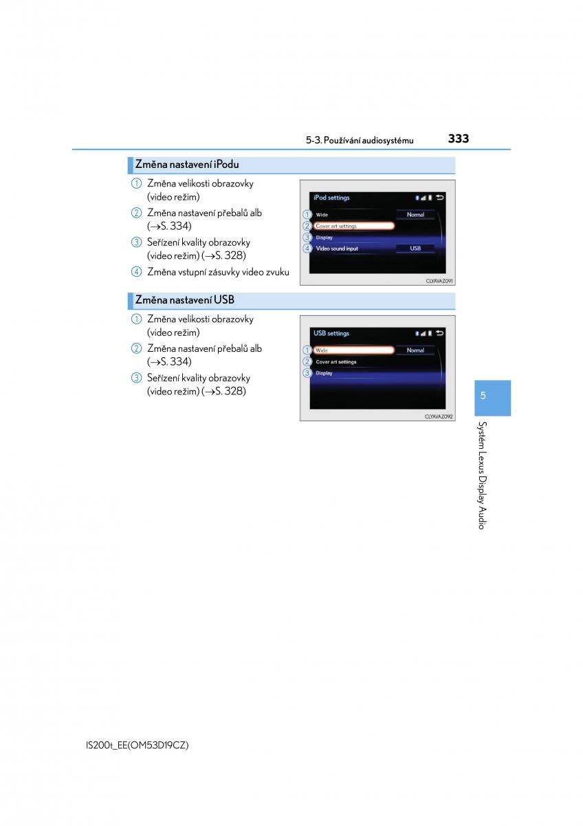 Lexus IS200t III 3 navod k obsludze / page 333