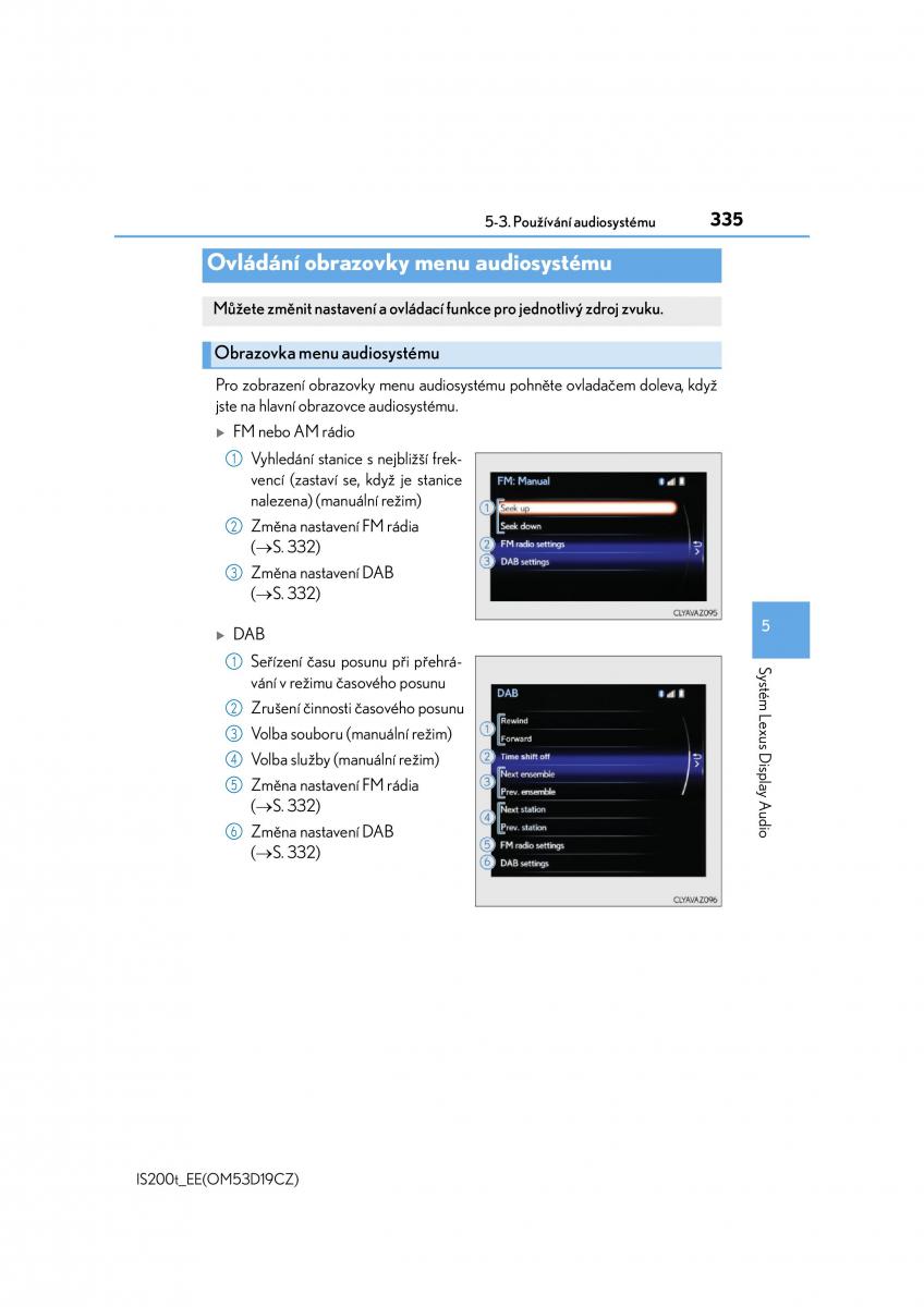 Lexus IS200t III 3 navod k obsludze / page 335