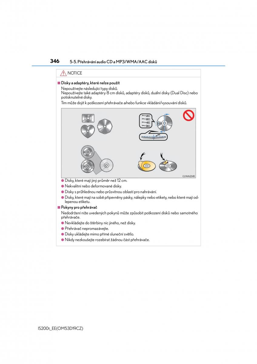 Lexus IS200t III 3 navod k obsludze / page 346