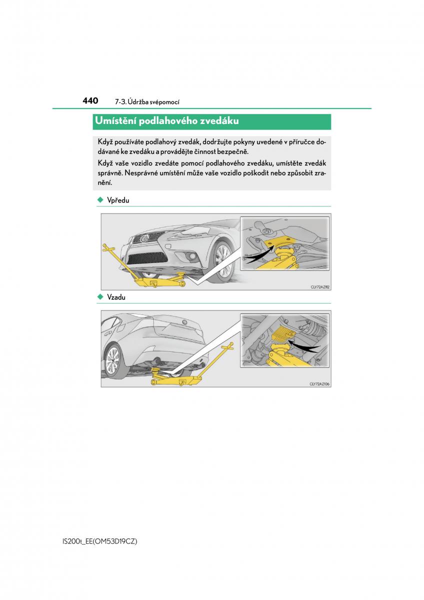 Lexus IS200t III 3 navod k obsludze / page 440