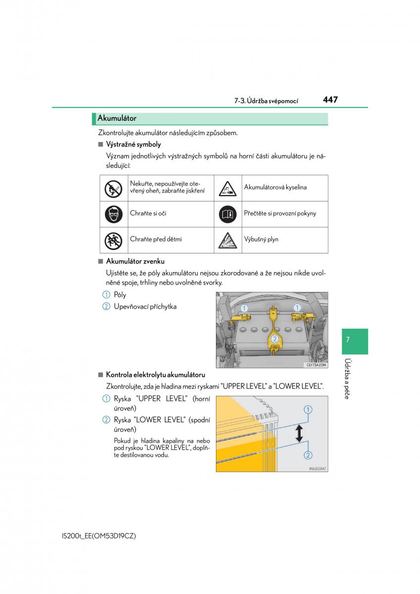 Lexus IS200t III 3 navod k obsludze / page 447