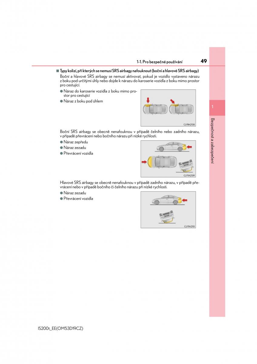 Lexus IS200t III 3 navod k obsludze / page 49