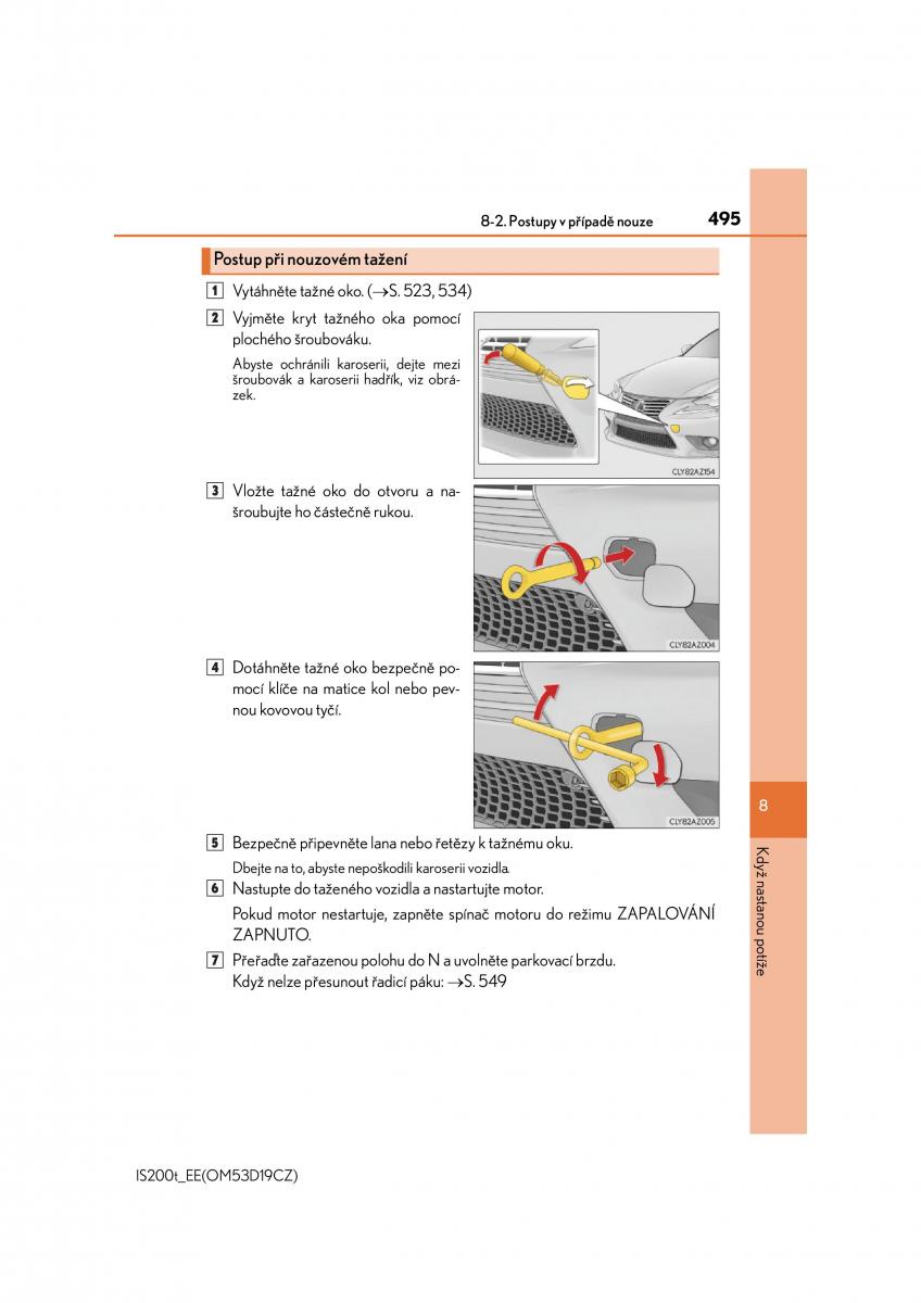 Lexus IS200t III 3 navod k obsludze / page 495