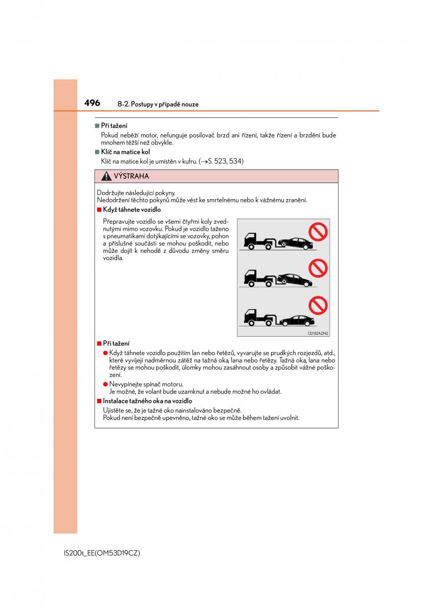 Lexus IS200t III 3 navod k obsludze / page 496