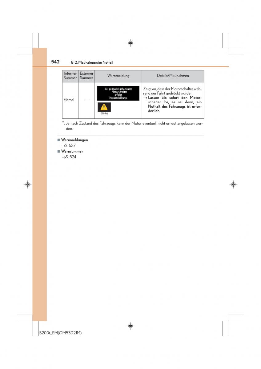 Lexus IS200t III 3 Handbuch / page 542