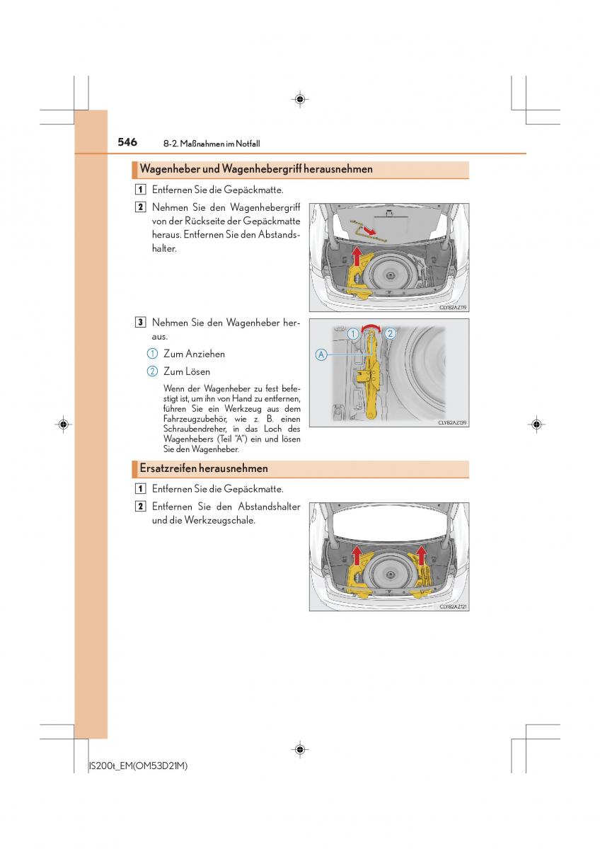 Lexus IS200t III 3 Handbuch / page 546