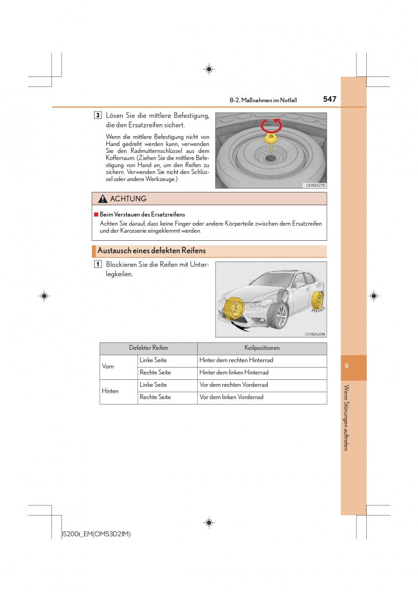 Lexus IS200t III 3 Handbuch / page 547