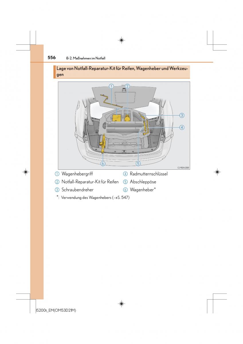 Lexus IS200t III 3 Handbuch / page 556