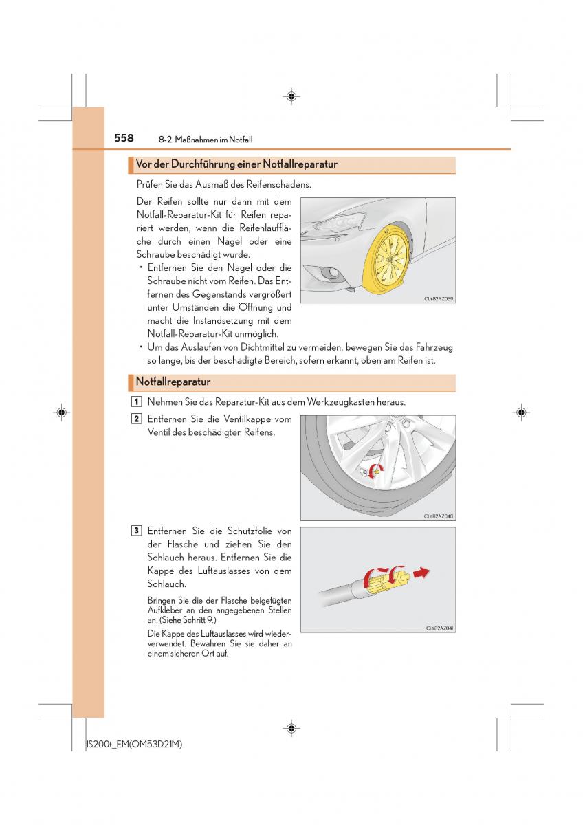 Lexus IS200t III 3 Handbuch / page 558