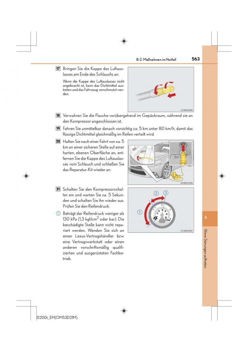 Lexus IS200t III 3 Handbuch / page 563