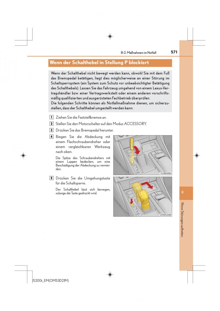 Lexus IS200t III 3 Handbuch / page 571