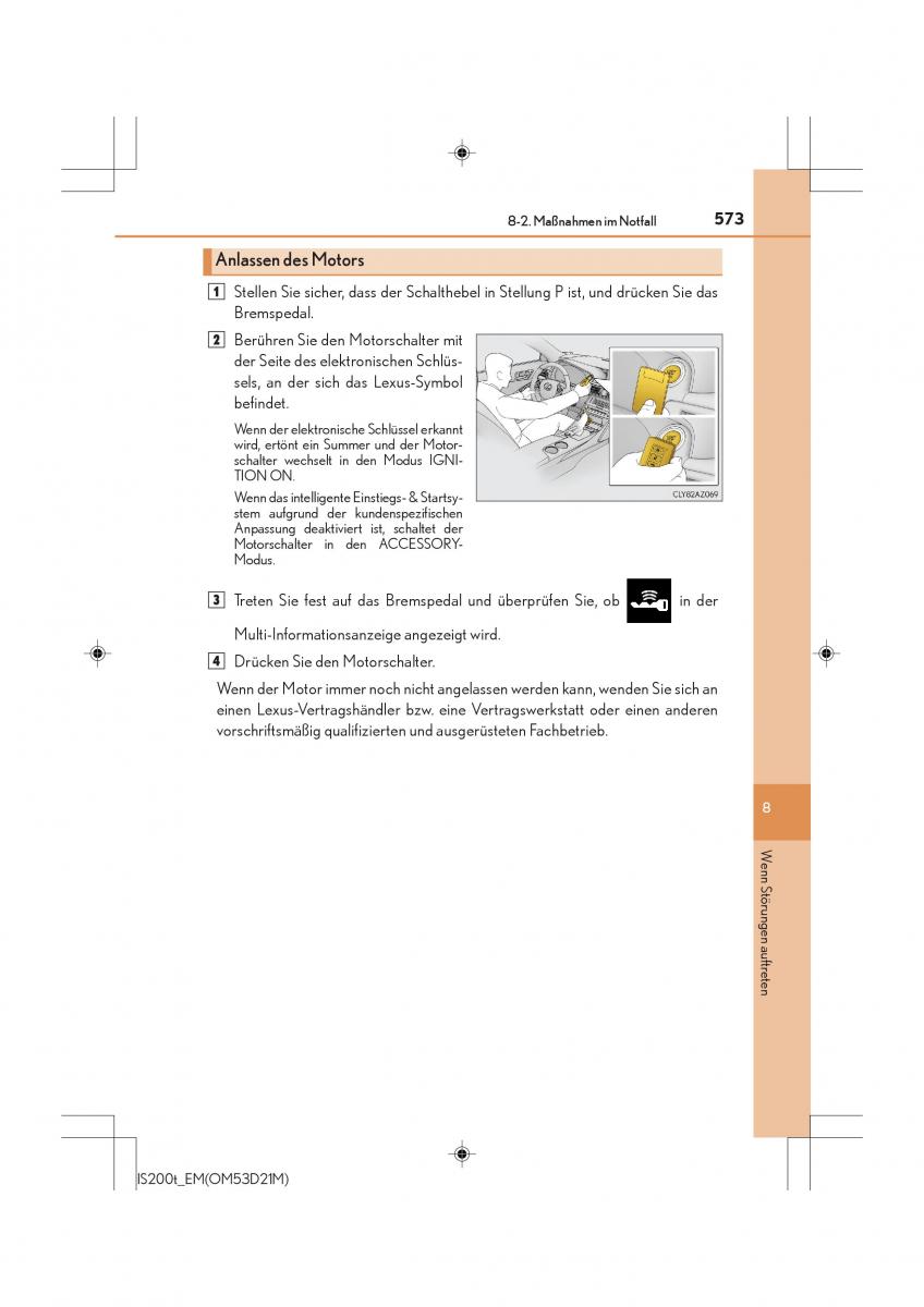 Lexus IS200t III 3 Handbuch / page 573