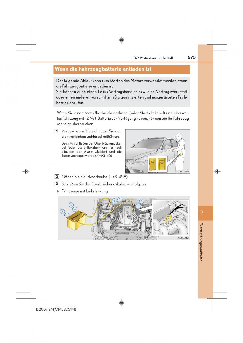 Lexus IS200t III 3 Handbuch / page 575