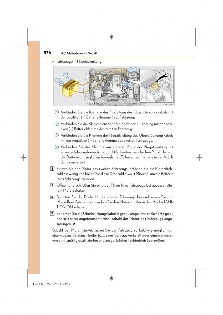 Lexus IS200t III 3 Handbuch / page 576