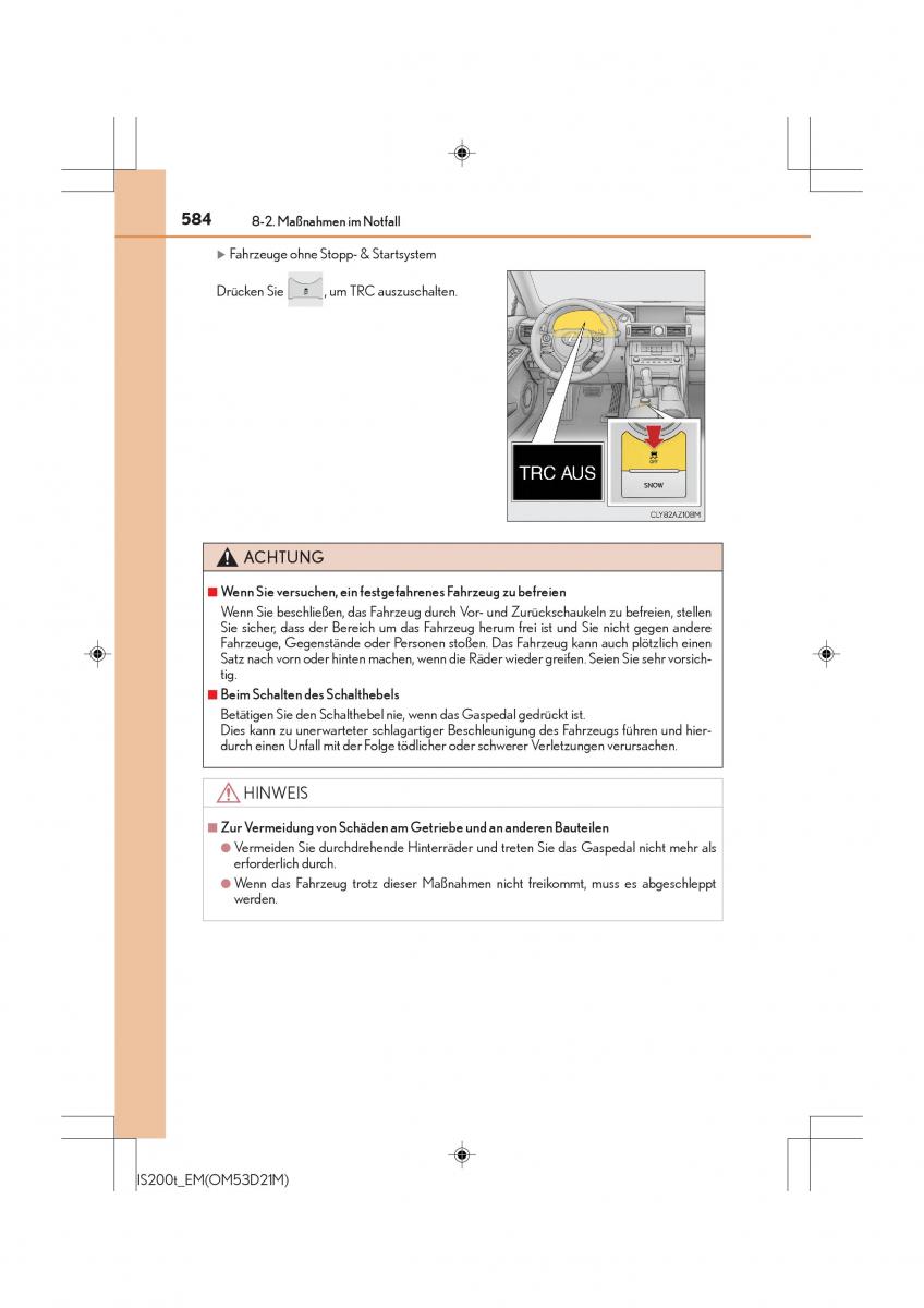 Lexus IS200t III 3 Handbuch / page 584