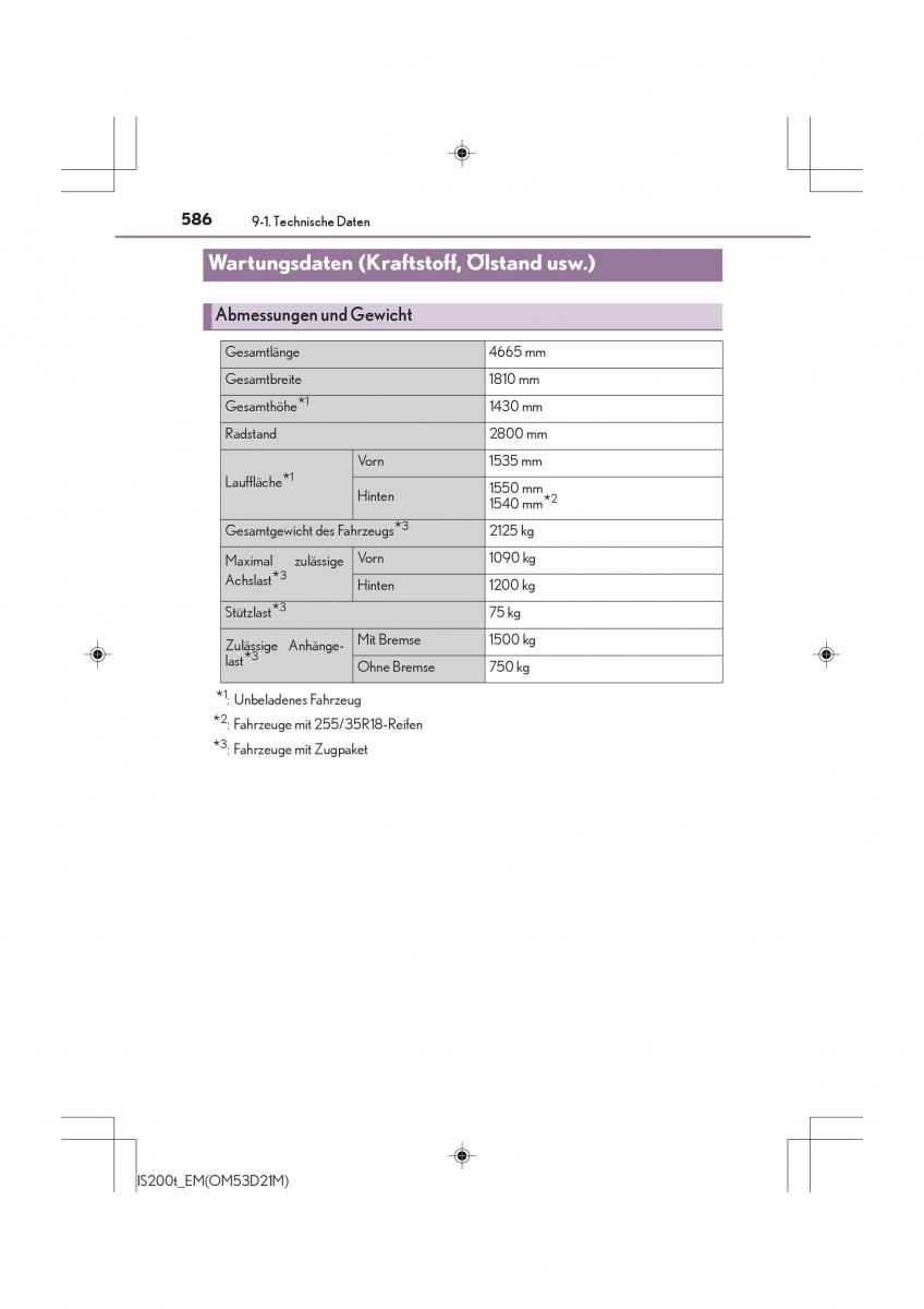 Lexus IS200t III 3 Handbuch / page 586