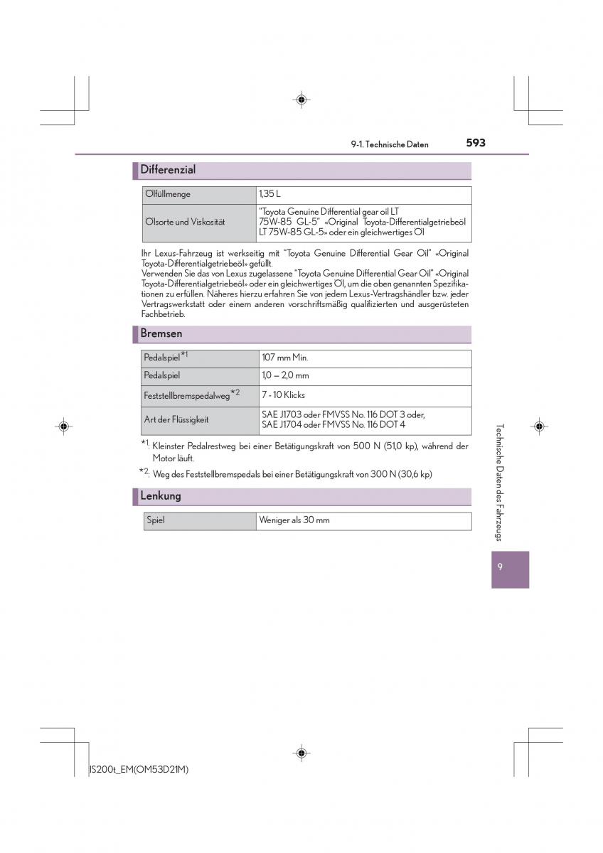 Lexus IS200t III 3 Handbuch / page 593