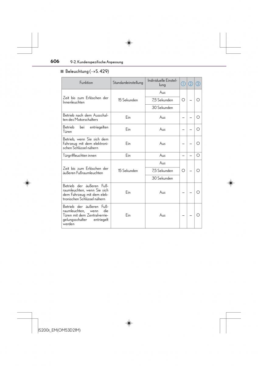 Lexus IS200t III 3 Handbuch / page 606
