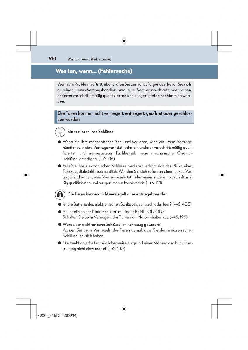 Lexus IS200t III 3 Handbuch / page 610