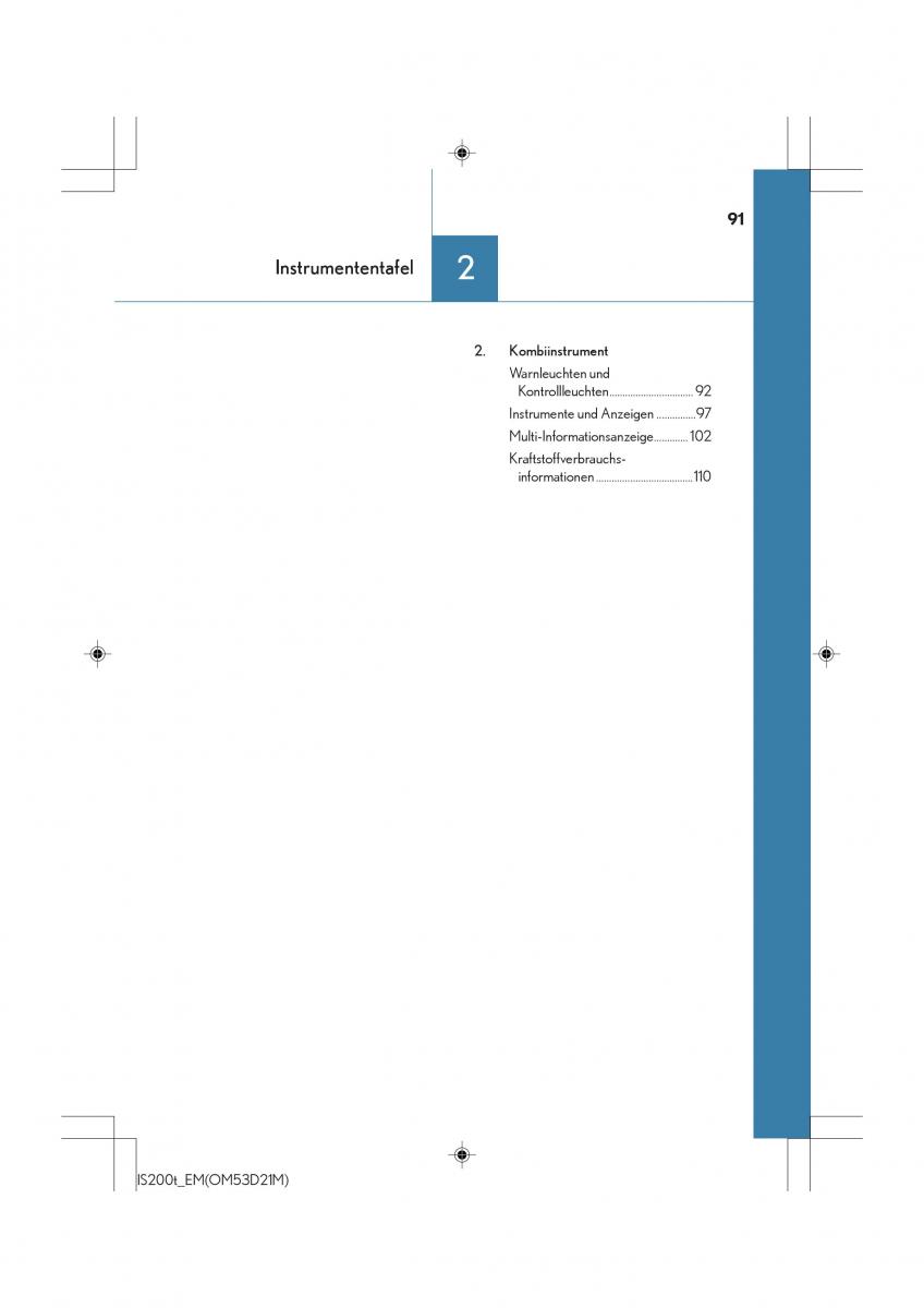 Lexus IS200t III 3 Handbuch / page 91