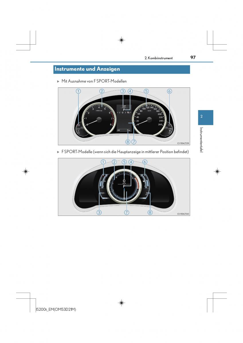 Lexus IS200t III 3 Handbuch / page 97