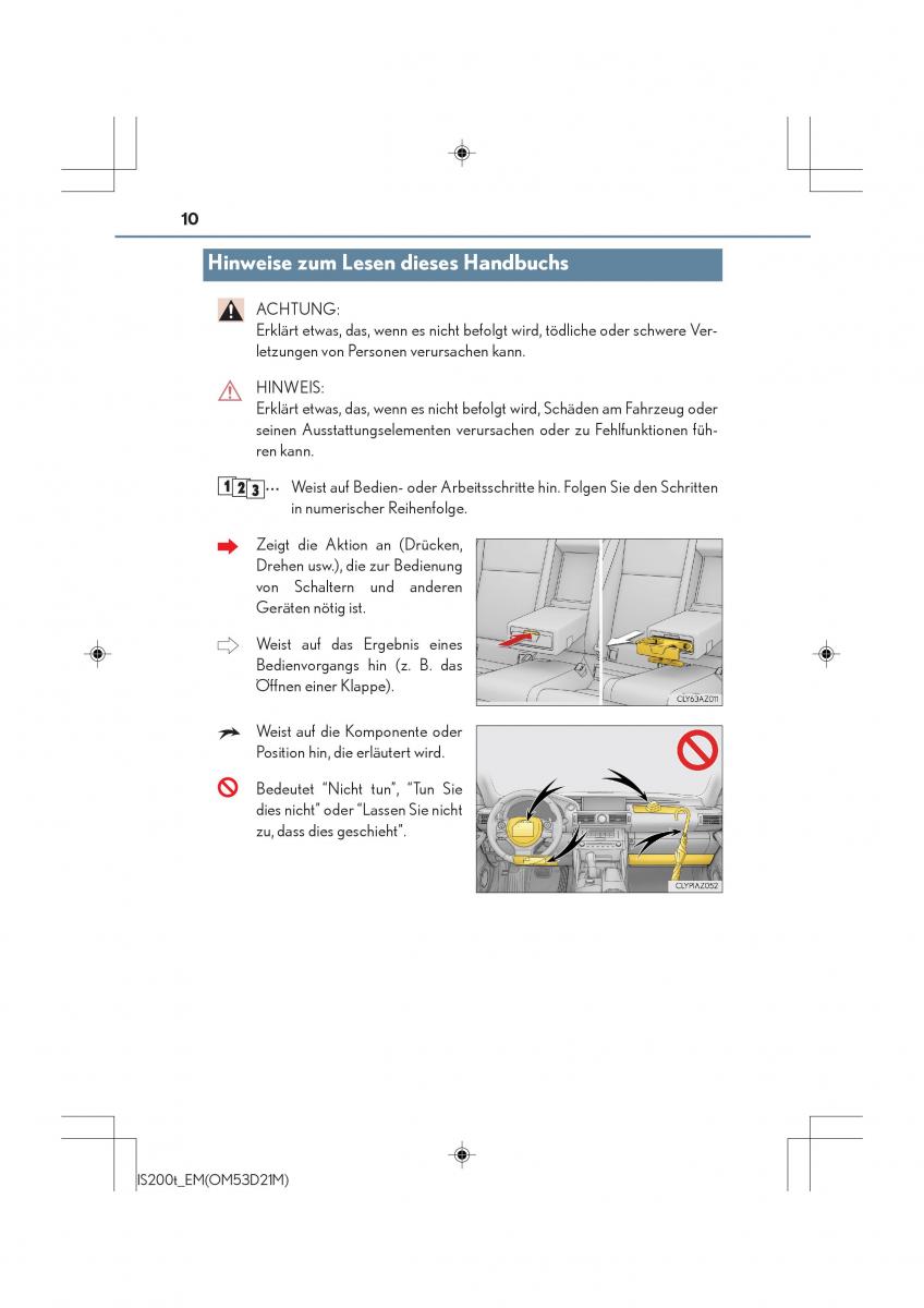 Lexus IS200t III 3 Handbuch / page 10