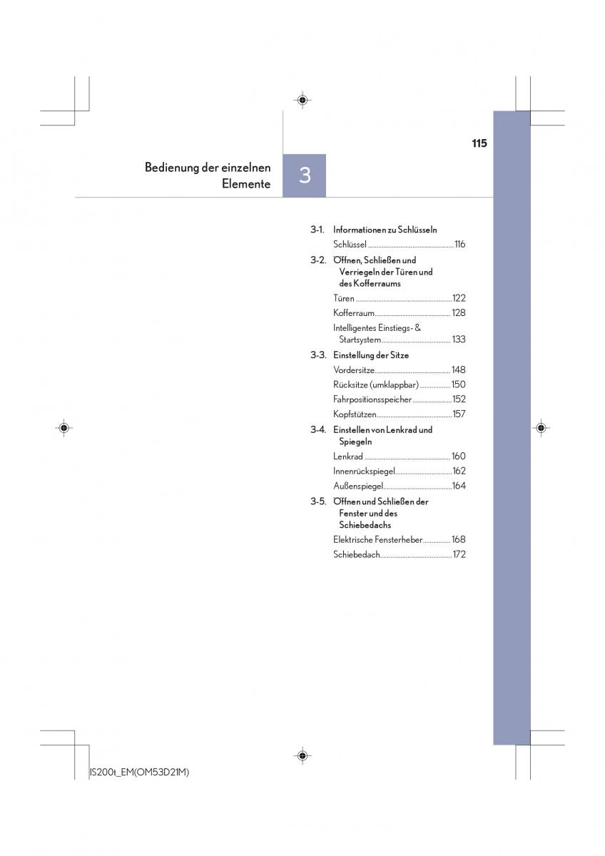 Lexus IS200t III 3 Handbuch / page 115