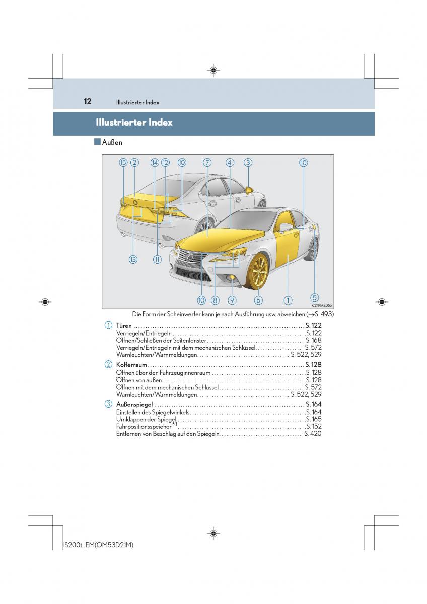 Lexus IS200t III 3 Handbuch / page 12