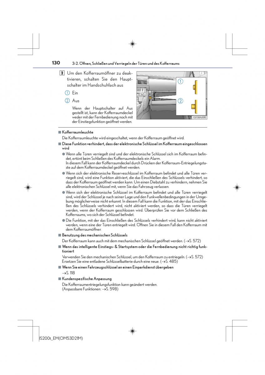 Lexus IS200t III 3 Handbuch / page 130