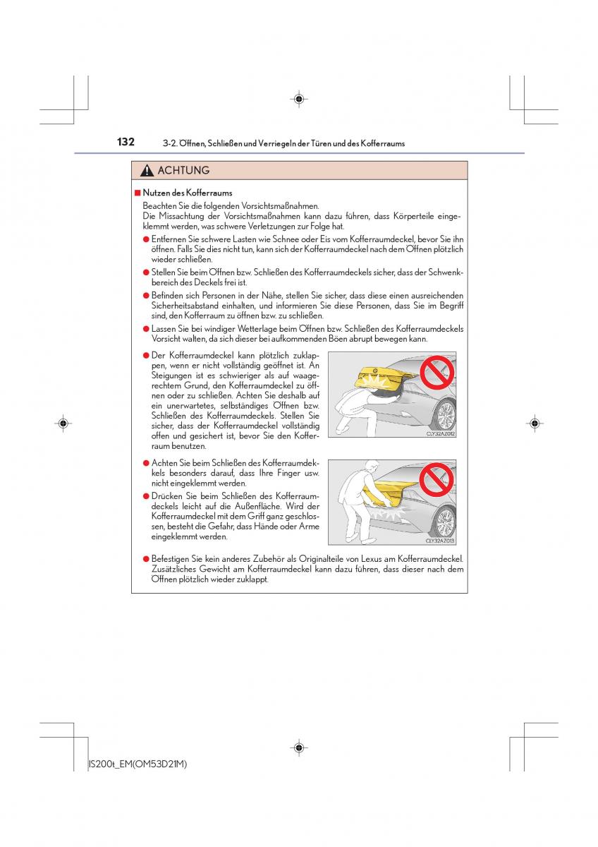 Lexus IS200t III 3 Handbuch / page 132