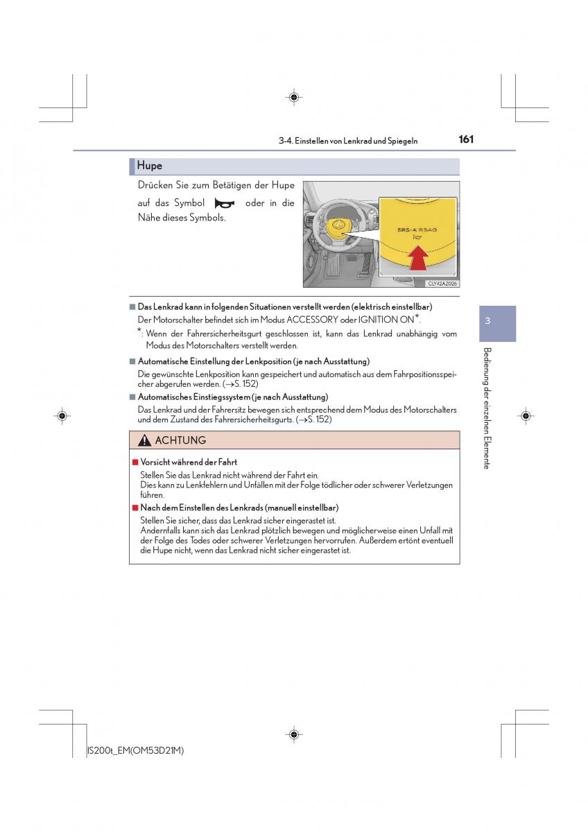 Lexus IS200t III 3 Handbuch / page 161