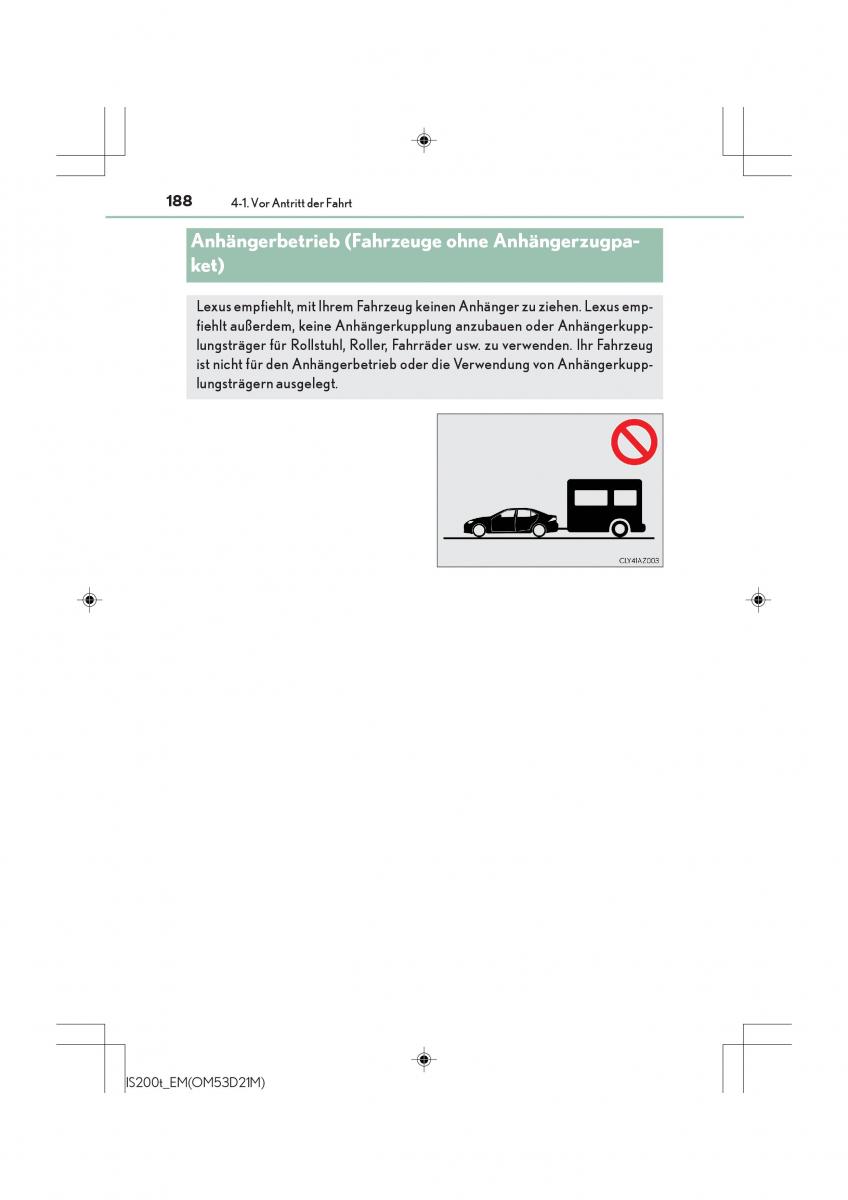 Lexus IS200t III 3 Handbuch / page 188