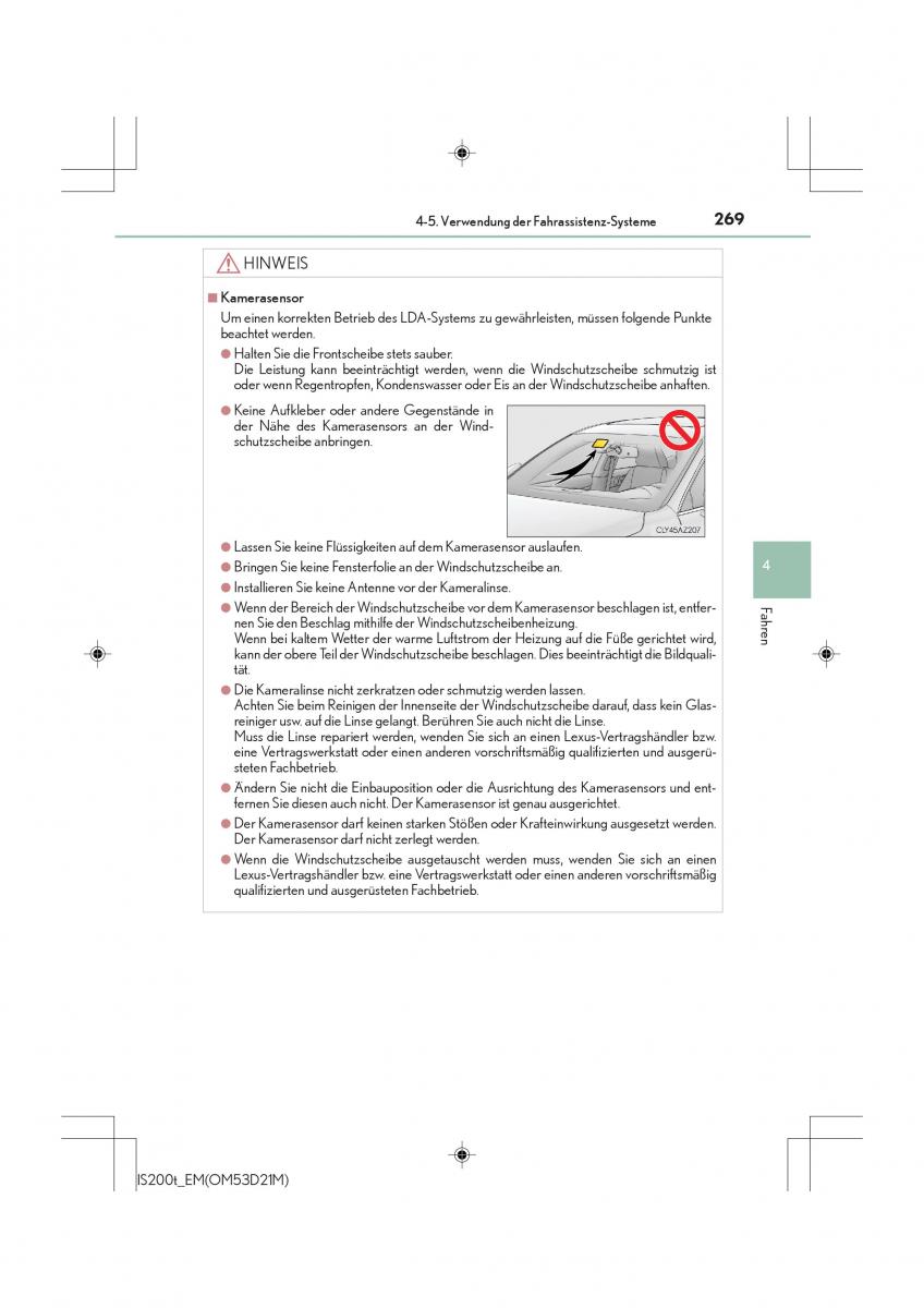 Lexus IS200t III 3 Handbuch / page 269