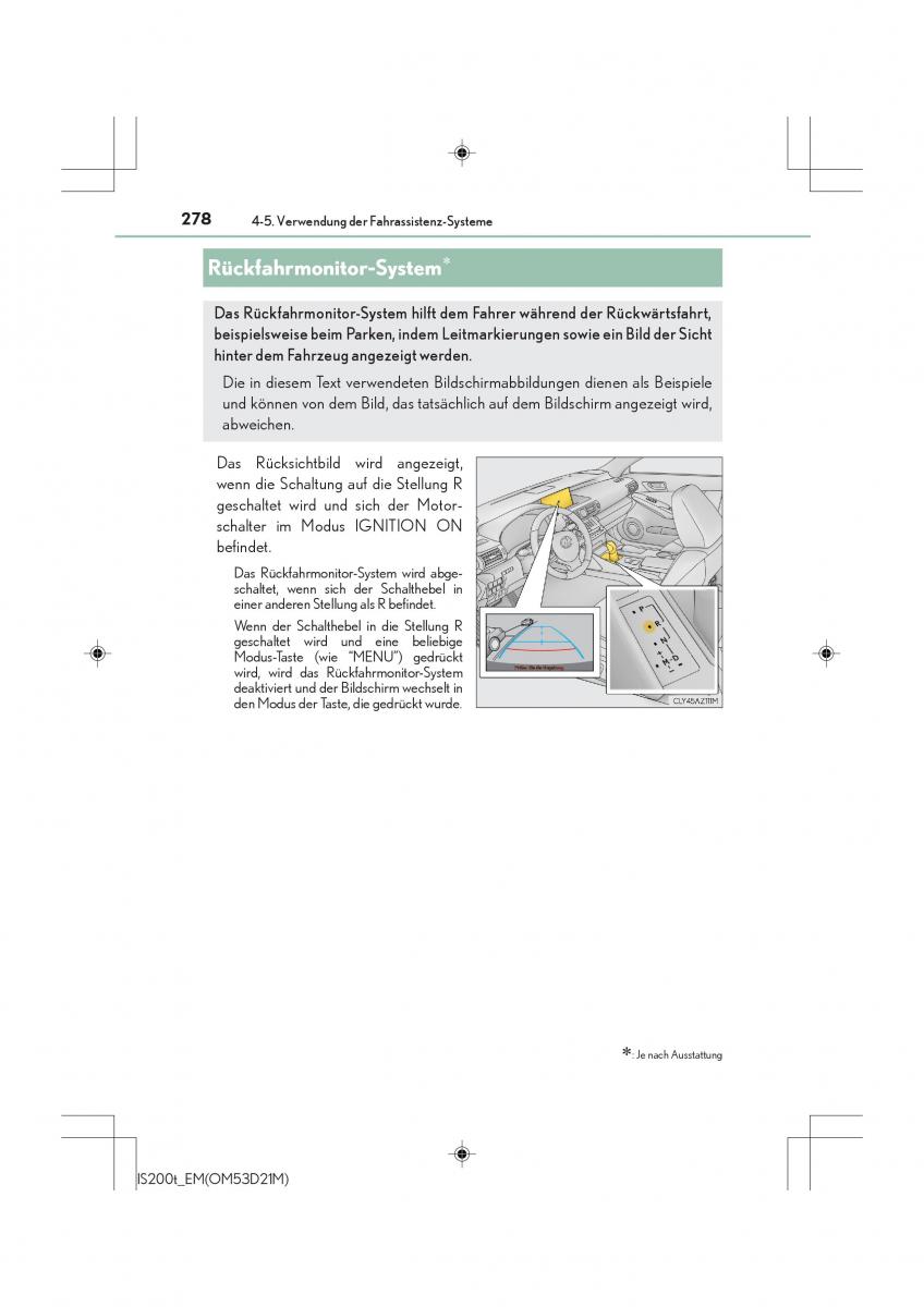 Lexus IS200t III 3 Handbuch / page 278