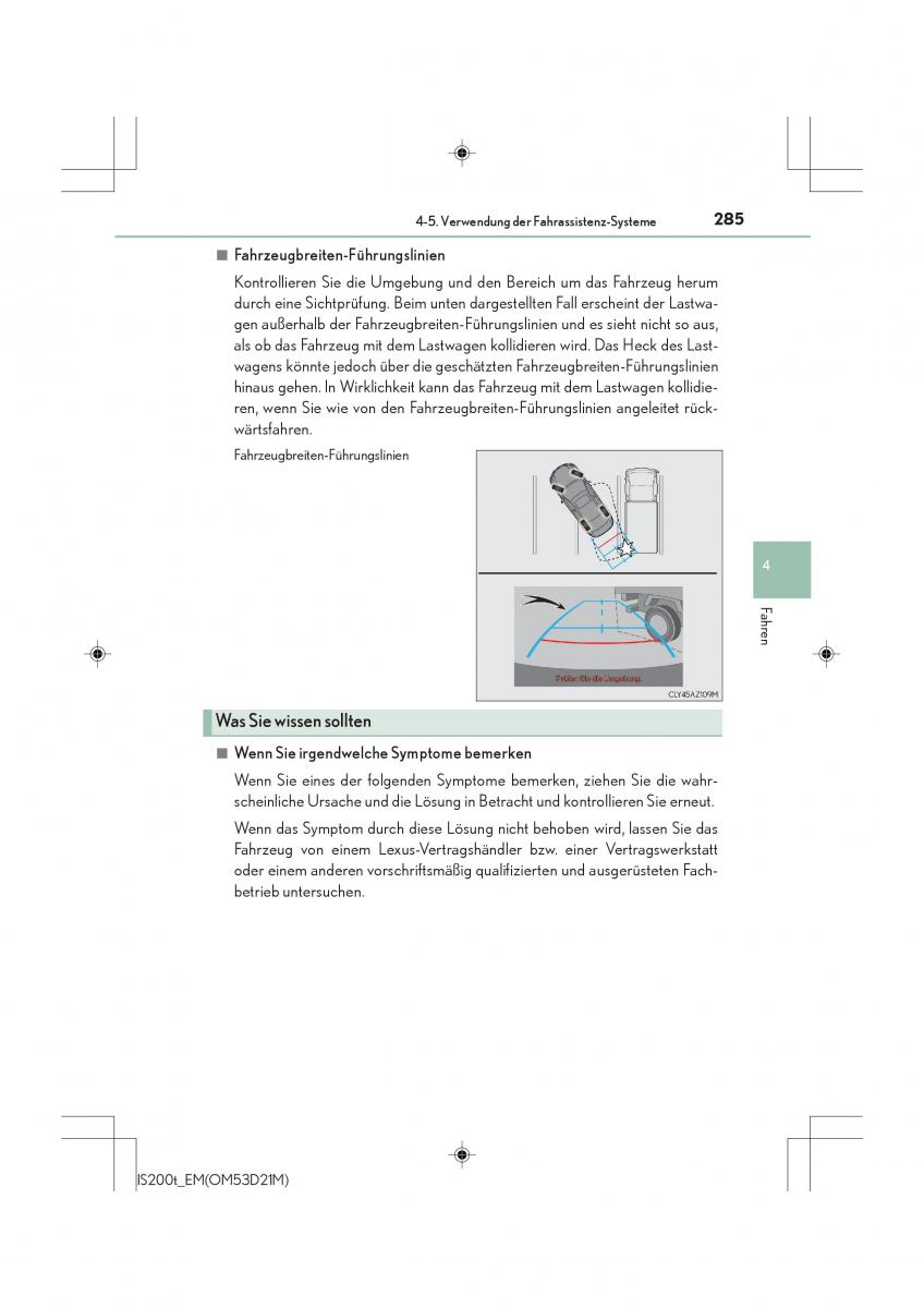 Lexus IS200t III 3 Handbuch / page 285