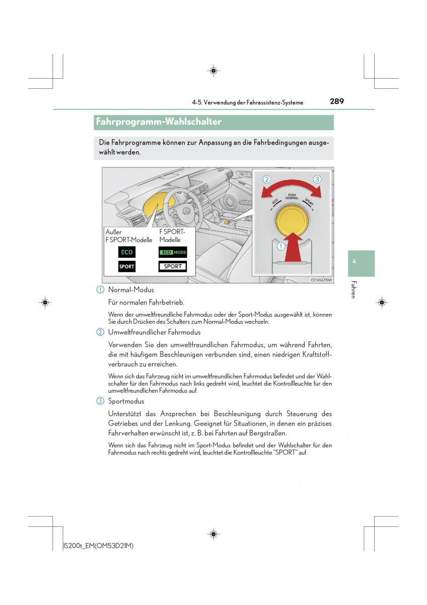 Lexus IS200t III 3 Handbuch / page 289