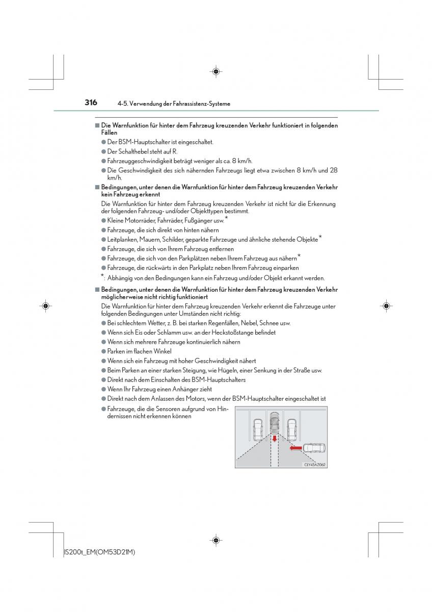 Lexus IS200t III 3 Handbuch / page 316