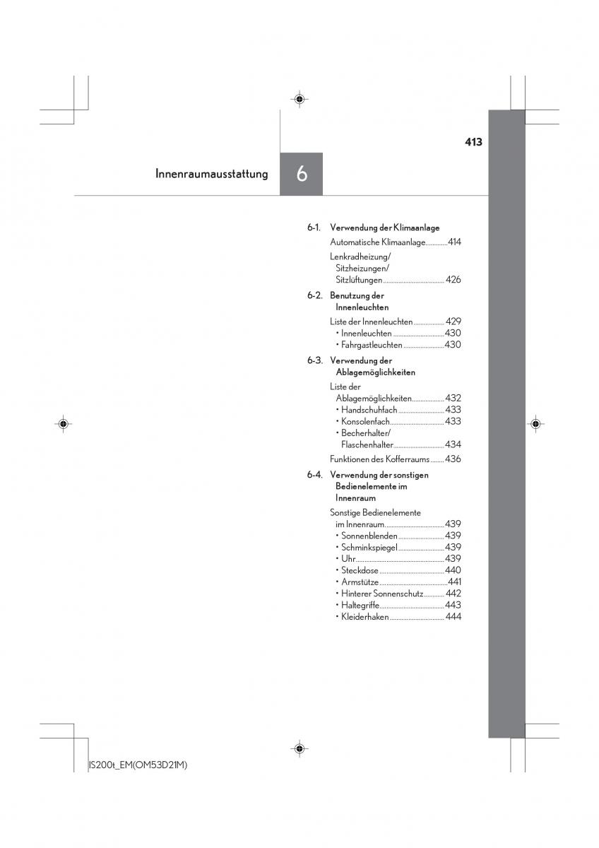 Lexus IS200t III 3 Handbuch / page 413