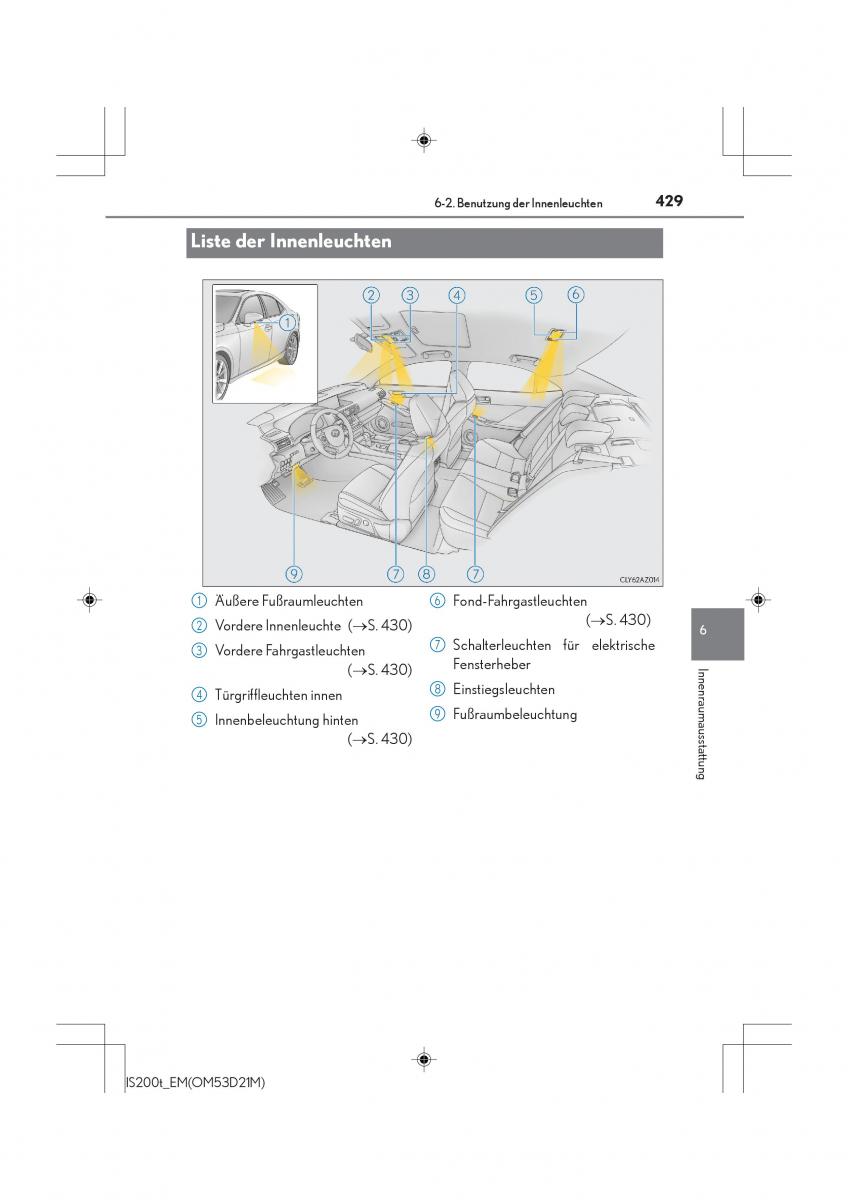 Lexus IS200t III 3 Handbuch / page 429