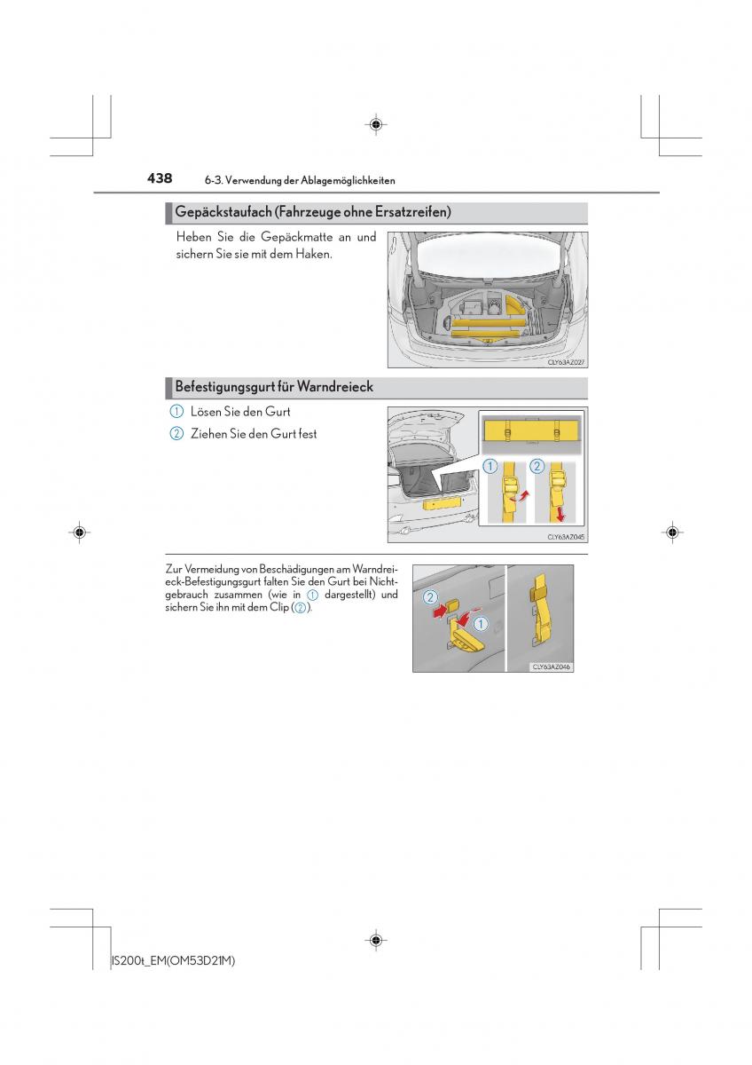 Lexus IS200t III 3 Handbuch / page 438