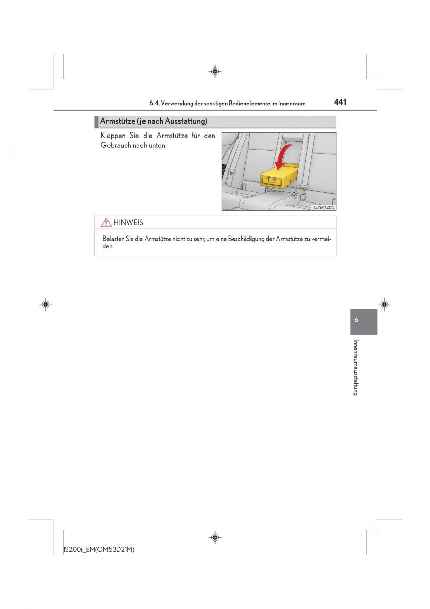 Lexus IS200t III 3 Handbuch / page 441