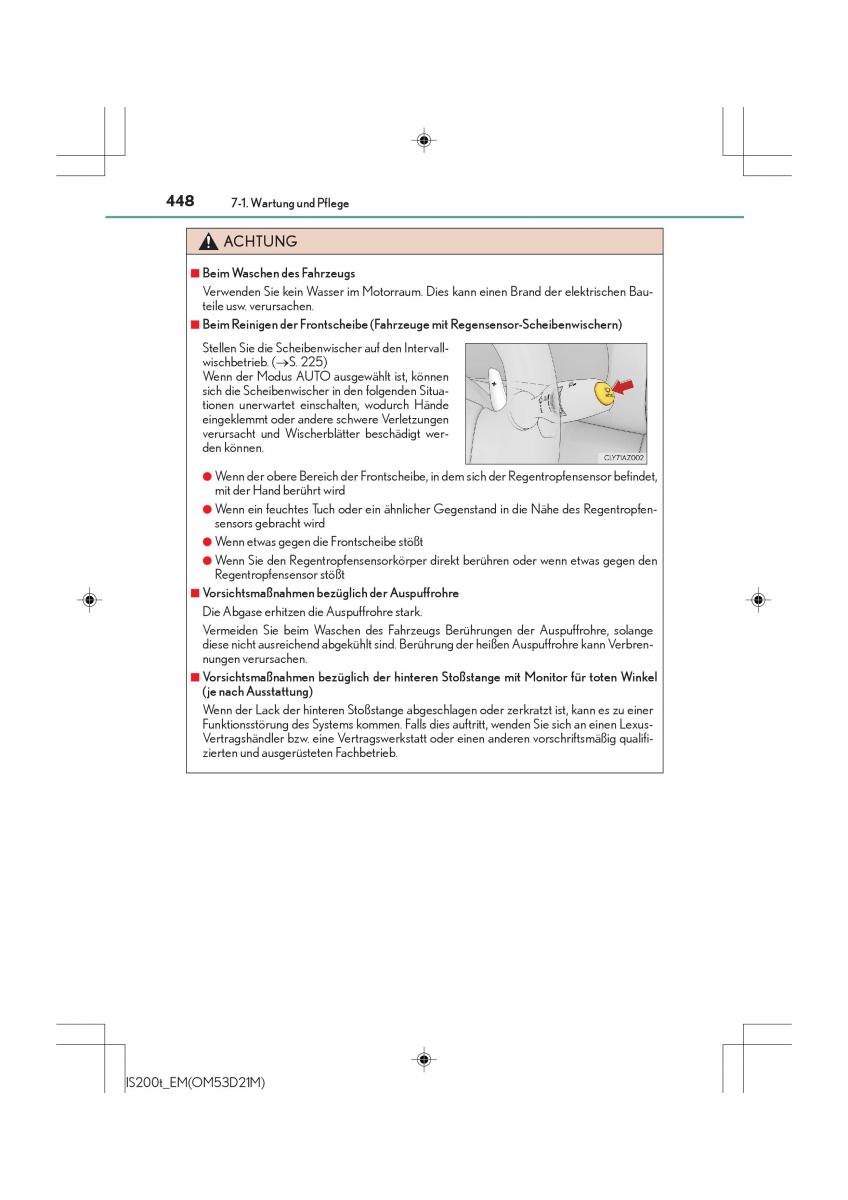 Lexus IS200t III 3 Handbuch / page 448