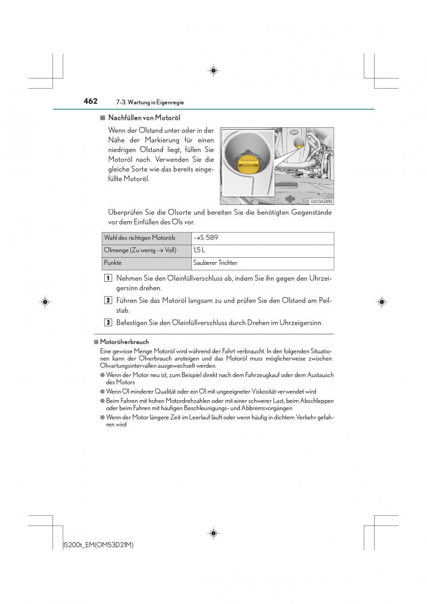 Lexus IS200t III 3 Handbuch / page 462