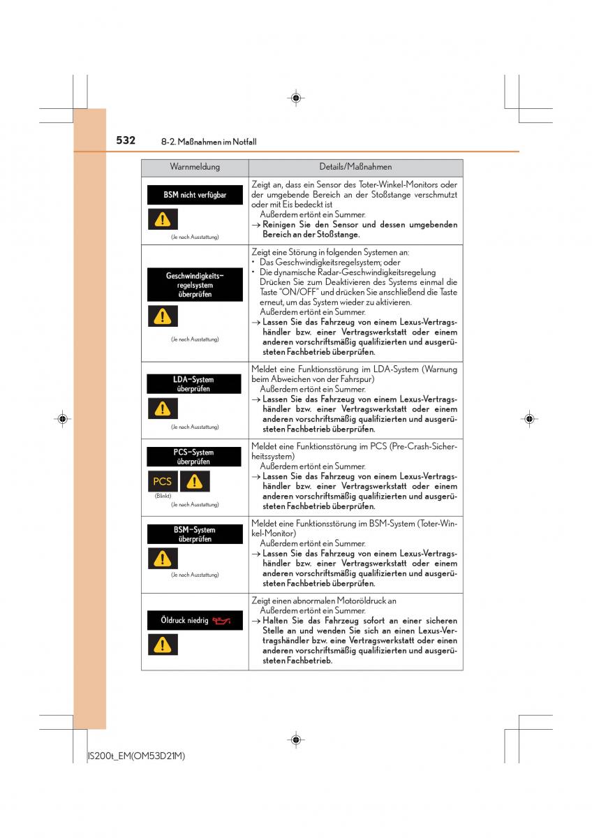 Lexus IS200t III 3 Handbuch / page 532