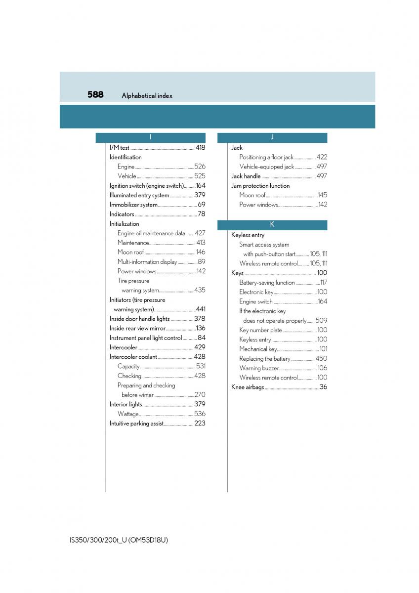 Lexus IS200t III 3 owners manual / page 588