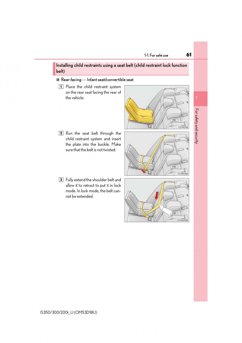 Lexus IS200t III 3 owners manual / page 61