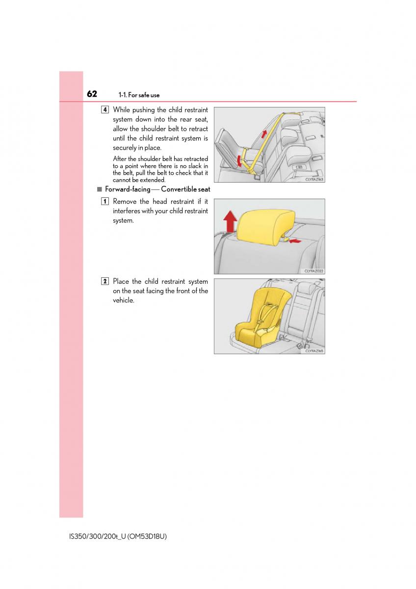 Lexus IS200t III 3 owners manual / page 62